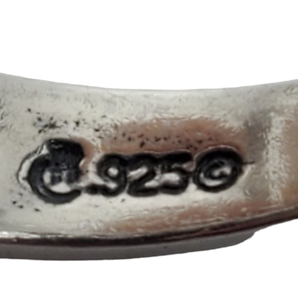 Carolyn Pollack Sterling Silver and 3 Stone Turquoise Ring Size 7.25 #17113 - Picture 5 of 7